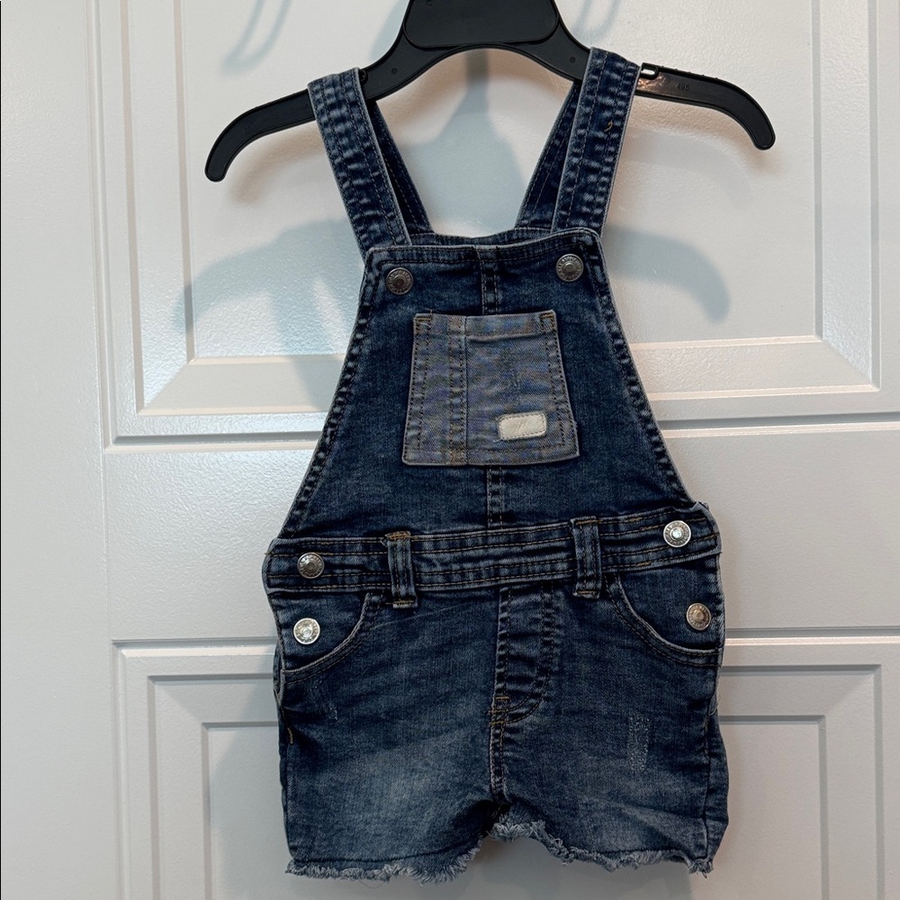 7 For All Mankind Dark Denim Shortalls